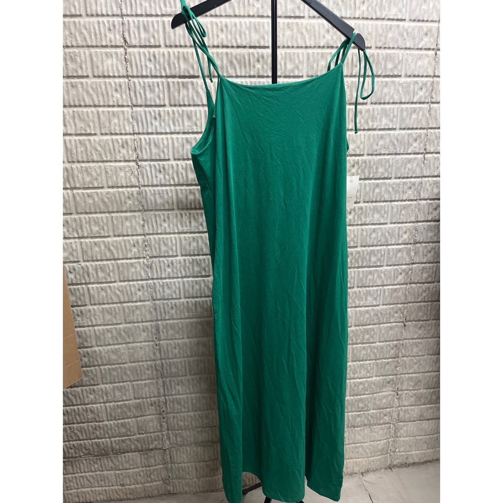Wild Fable Womens Open Back Tie Shoulder Midi Dress Green XL New NWT